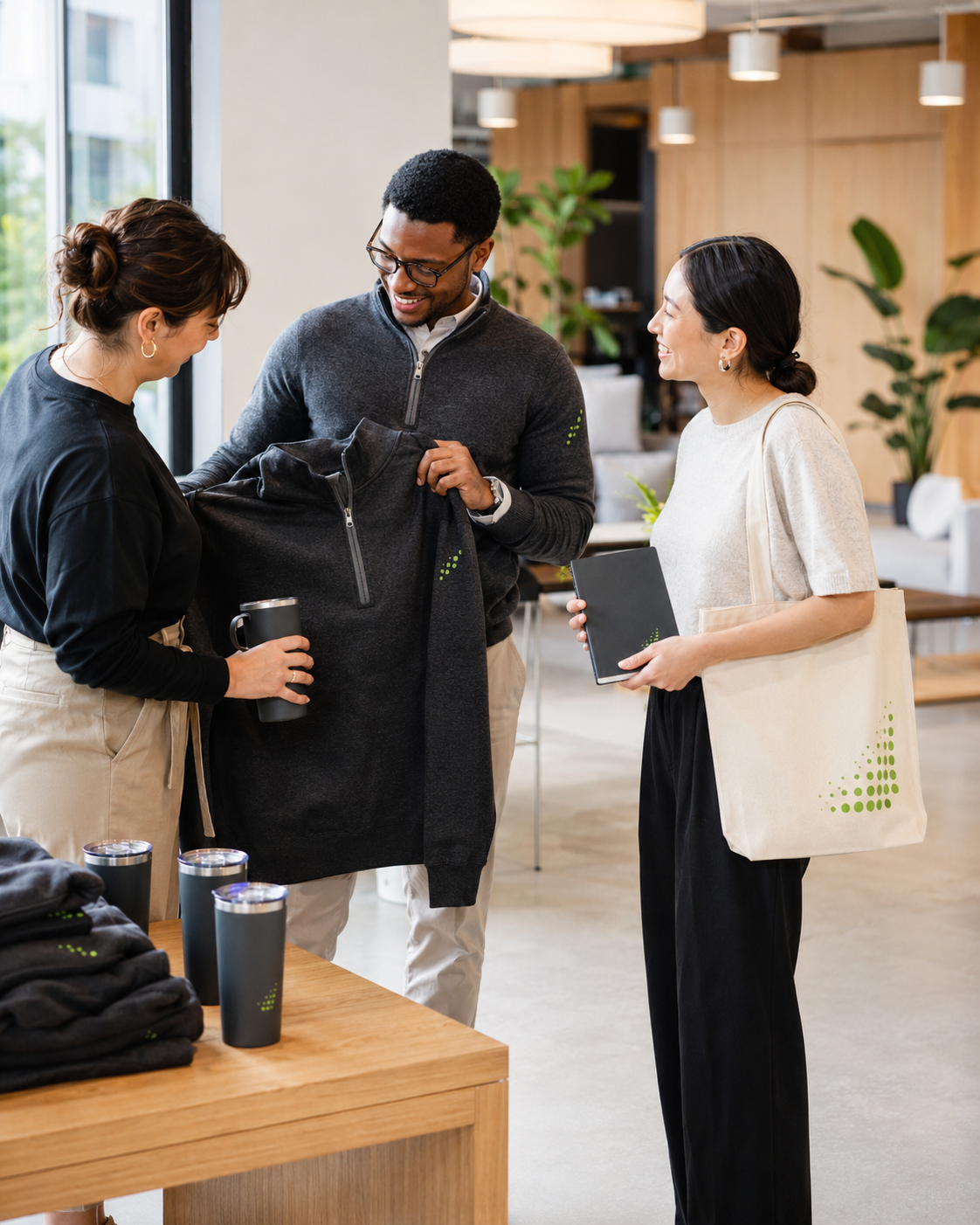 Branded Merchandise and Promotional Products with People at an Event